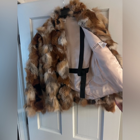 ZADIG & VOLTAIRE Liam Deluxe Real Fox Fur Patchwork Jacket In Beige - Picture 5 of 10